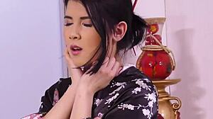 Shy lady dee and paula shy perform lesbian pissing act