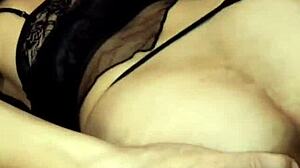 Milf Teasing In Stockings And Lingerie For Anal Play