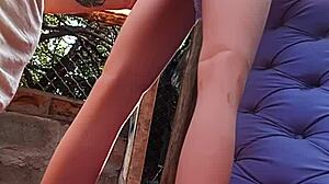 oh no, the skinny girl broke the sex toy in her ass!