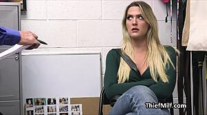 watch this mall cop sniff milf panties before pounding her?