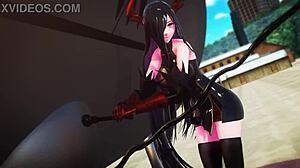 girl inflated like balloon in femdom play