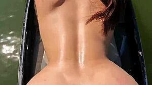 Big ass latina fucked on jet ski in public?