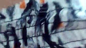 Young wife in short dress cheats on husband with neighbor's passionate touch