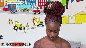 Black teen stepdaughter feels intense pleasure learning sex from hung white stepdad. She experiences deep emotions in taboo lessons.