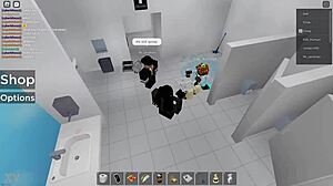 Two People Get Fucked in Roblox and Public Restroom