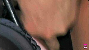 stunning babe in stockings gives a blowjob and is more than satisfied by a guy