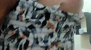 Young wife in short dress cheats on husband with neighbor's passionate touch