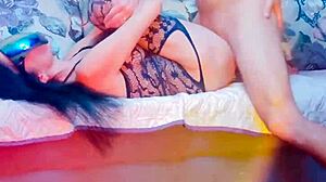 She spreads legs for deep fucking by him