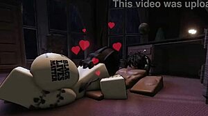 horny slut rushes through roblox game for porn