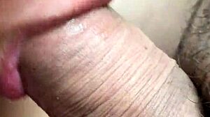 Chinese wife in china pours yogurt on cock, licks and eats it in blowjob