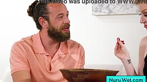 Blonde masseuse gives a wet nuru massage and rubs her natural tits on her client's back - brad newman sonia harcourt