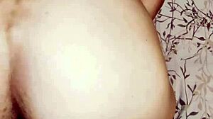 Couple films video with wife in stockings