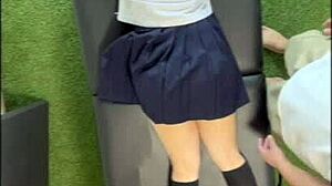 Cute girl asks masseur, 'want to feel even better?' as he fucks her live.