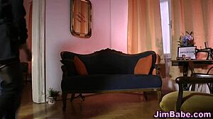 british teen babe rides old man hard