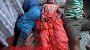 The Indian stepmom speaks Hindi during sex.