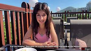 Hot Brunette Fucks Stranger Hard After Hotel Argument?