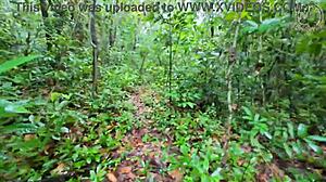 Hey, that Thai girl in the forest stopped for a quick fuck before mushroom picking, moaning loudly!