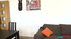 Spanish university girl with huge ass fucked by muscular man