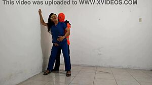 Dirty Nurse Flirts With Janitor And Gives Saliva Blowjob In Hospital