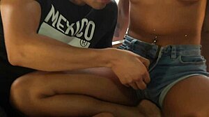 hot ebony babe with pink pussy, does she take brother-in-law's big cock?