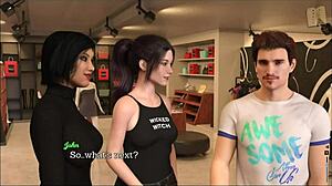 Erotic brunette ass game leap of faith