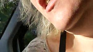 handjob tribute in car with cumshot