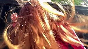 italian hot milf artemisia love long hair fetish session outdoor