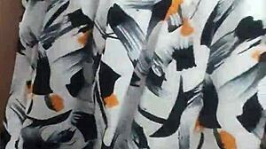 Young wife in short dress cheats on husband with neighbor's passionate touch