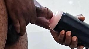 my girlfriend wasnt around so i helped myself with huge monster cock toys