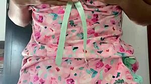 I saw this innocent girl in pajamas through a spy camera