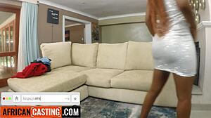 Super tight black teen pussy drilled deep