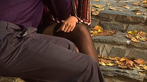 Melody max fucked outdoors and takes a cumshot on her tits.