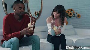 Small tit cougar seduces her stepsons black friend