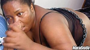 hot stepmom slurps big cock and swallows cum