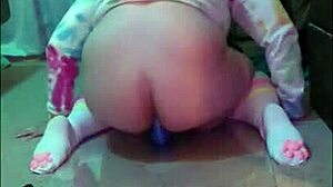 i'm a needy chubby femboy takin bad dragon dildos for the first time, it's so big!