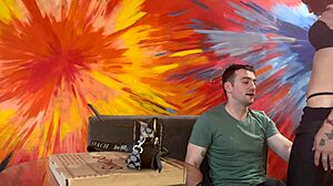 hot latina seduces white pizza delivery guy