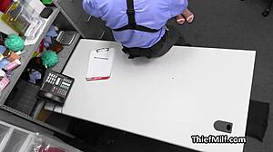 dildo stealing duo blows security officers dick