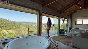 Renatinha safada na cabana with big tits latina