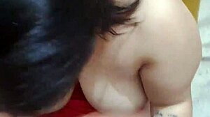 Neighbor's Slut Sucks Dick, Begs For Cum On Face