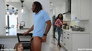 spoiling dinner with kitchen riding and blowjob