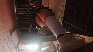 Professor sneaks upskirt peeks at his curvy plumbing and electricity students' asses! 😏