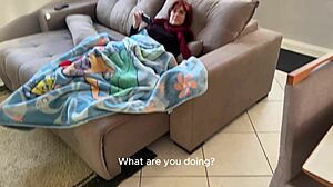 Did I catch her masturbating and finish the job with my big cock?