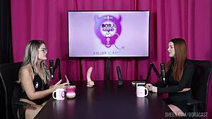 malu paz fucks bruna carlos hard in sheer red! watch now!