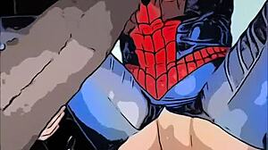 Spider Woman PAWG Riding Big Black Cock Intensely.