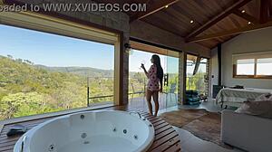 Renatinha safada na cabana with big tits latina