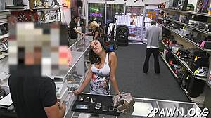 Wow, Oral Service And Rough Fucking In The Shop With This Perfect Body Slut!