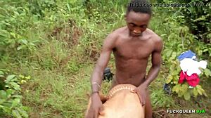 I fucked my african landlord in the bush, bending her over for doggystyle