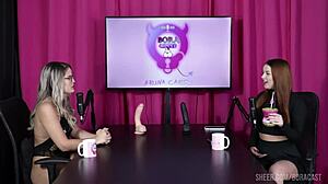 malu paz fucks bruna carlos hard in sheer red! watch now!