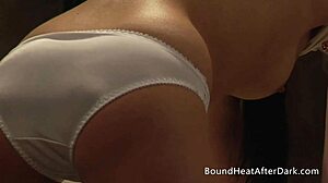 Hot lesbian maid fingering herself passionately