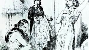 Vintage erotic art seduces with forbidden beauty